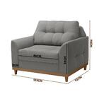 Poltrona Decorativa Living 1.2 Linho Cinza Escuro Verona Luap