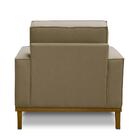 Poltrona Decorativa Living Com Base Lavinia Linho Bege Adonai