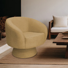 Poltrona Decorativa Liz Base Fixa Bouclé Camel - Nexta Casa