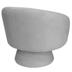 Poltrona Decorativa Liz Base Fixa Bouclé Cinza Claro - Nexta