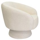 Poltrona Decorativa Liz Base Fixa Bouclé Off White - Nexta Ca