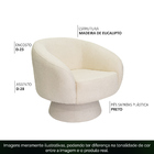 Poltrona Decorativa Liz Base Fixa Bouclé Off White - Nexta Ca