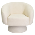 Poltrona Decorativa Liz Base Fixa Bouclé Off White - Nexta Ca