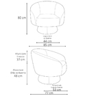 Poltrona Decorativa Liz Base Fixa Bouclé Off White - Nexta Ca