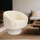 Poltrona Decorativa Liz Base Fixa Bouclé Off White - Nexta Ca