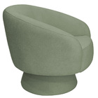 Poltrona Decorativa Liz Base Fixa Bouclé Verde Claro - Nexta