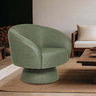 Poltrona Decorativa Liz Base Fixa Linho Verde Claro - Nexta C