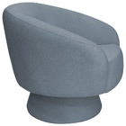 Poltrona Decorativa Liz Giratória Bouclé Azul Claro - Nexta C