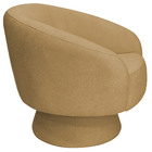 Poltrona Decorativa Liz Giratória Bouclé Camel - Nexta Casa