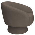 Poltrona Decorativa Liz Giratória Bouclé Marrom - Nexta Casa