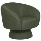 Poltrona Decorativa Liz Giratória Linho Verde - Nexta Casa