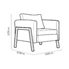 Poltrona Decorativa Lizz Linho Gelo Gramdecor