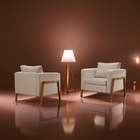 Poltrona Decorativa Lizz Veludo Areia Gramdecor