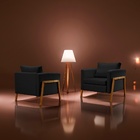 Poltrona Decorativa Lizz Veludo Preto Gramdecor