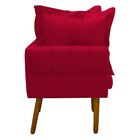 Poltrona Decorativa Londres Suede Pés Palito Castanho D'rossi