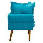 Poltrona Decorativa Londres Suede Pés Palito Castanho D'rossi