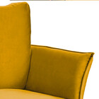 Poltrona Decorativa Lotus Para Sala Recepção Em Suede Amarelo