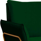 Poltrona Decorativa Lotus Para Sala Recepção Em Suede Verde C