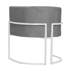 Poltrona Decorativa Luana Base Branca Suede Cores - Ds Estofa