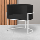 Poltrona Decorativa Luana Base Branca Suede Cores - Ds Estofa