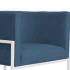 Poltrona Decorativa Luana Base Branca Suede Cores - Ds Estofa