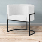 Poltrona Decorativa Luana Base Preta Suede Cores - Ds Estofad