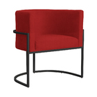 Poltrona Decorativa Luana Base Preta Suede Cores - Ds Estofad