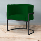 Poltrona Decorativa Luana Base Preta Suede Cores - Ds Estofad