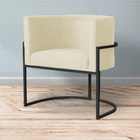 Poltrona Decorativa Luana Base Preta Suede Cores - Ds Estofad