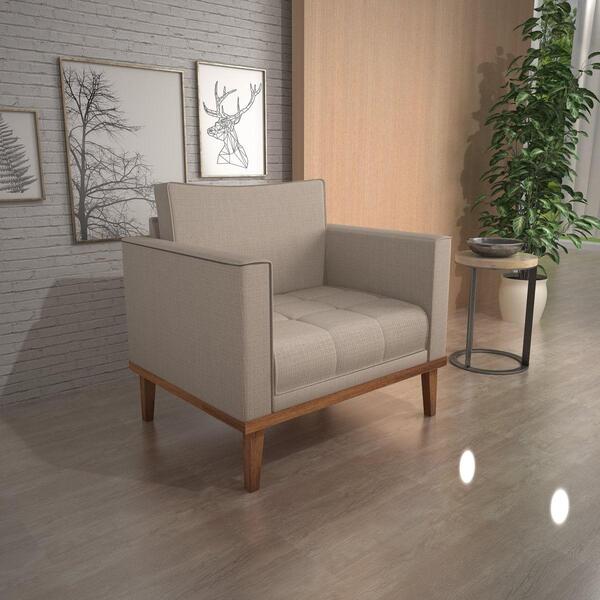 Poltrona Decorativa Luca Bom Pastor Madeira Maciça