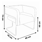 Poltrona Decorativa Lucy Base Aço Chocolate Veludo Preto G15