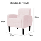 Poltrona Decorativa Luiza Para Sala Suede Cores - Ds Estofado