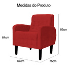Poltrona Decorativa Luiza Pés Trapézio Suede Cores - Ds Estof