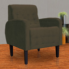 Poltrona Decorativa Luiza Pés Trapézio Suede Cores - Ds Estof