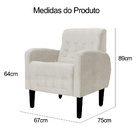 Poltrona Decorativa Luiza Pés Trapézio Suede Cores - Ds Estof