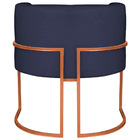 Poltrona Decorativa Luna Base De Ferro Bronze Sintético - Azu