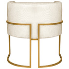 Poltrona Decorativa Luna Base De Ferro Dourado Sintético - Be