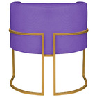 Poltrona Decorativa Luna Base De Ferro Dourado Sintético - Ro