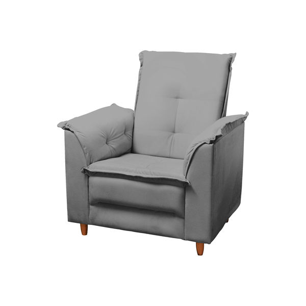 Poltrona Decorativa Luna D26 Recepção Clínica Barbearia Pés P