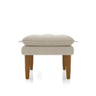 Poltrona Decorativa Luna Para Sala De Estar D26 Suede Bege Pé