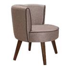 Poltrona Decorativa Luna Pés De Madeira Marrom Konfort