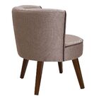 Poltrona Decorativa Luna Pés De Madeira Marrom Konfort