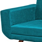 Poltrona Decorativa Luna Suede Azul Tiffany - Azul Turquesa -