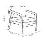 Poltrona Decorativa Luna Veludo Crú Gramdecor