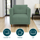 Poltrona Decorativa Luxo Para Sala Recepção Consultório Escri