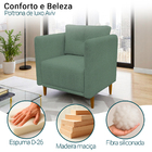 Poltrona Decorativa Luxo Para Sala Recepção Consultório Escri