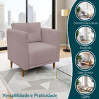 Poltrona Decorativa Luxo Para Sala Recepção Consultório Escri