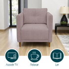 Poltrona Decorativa Luxo Para Sala Recepção Consultório Escri