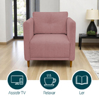 Poltrona Decorativa Luxo Para Sala Recepção Consultório Escri