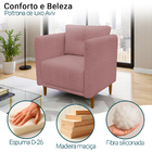 Poltrona Decorativa Luxo Para Sala Recepção Consultório Escri